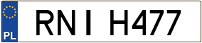 Trailer License Plate
